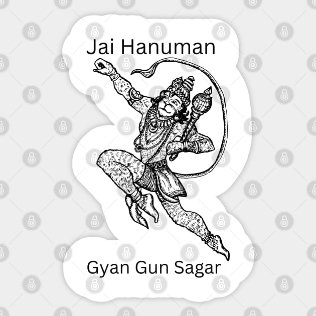 Jai Hanuman Sticker by BhakTees&Things